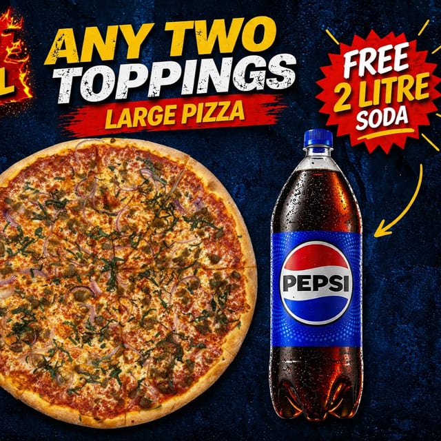 Two Toppings Large - 18".