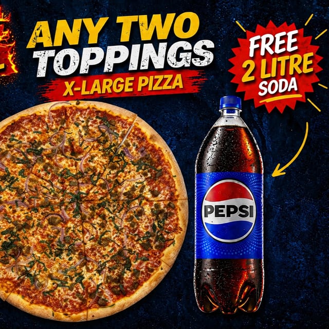 Two Toppings X-Large - 20".