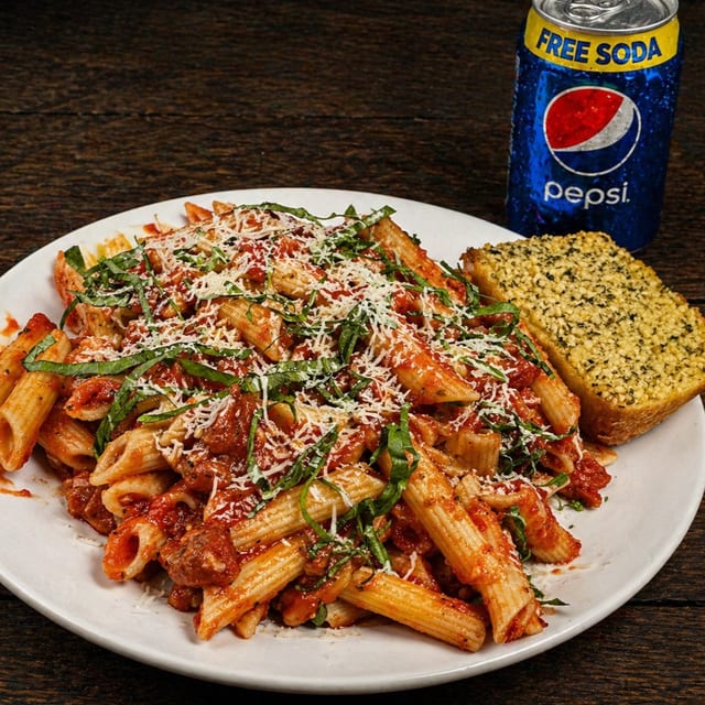 Hearty Meatball Marinara Pasta.